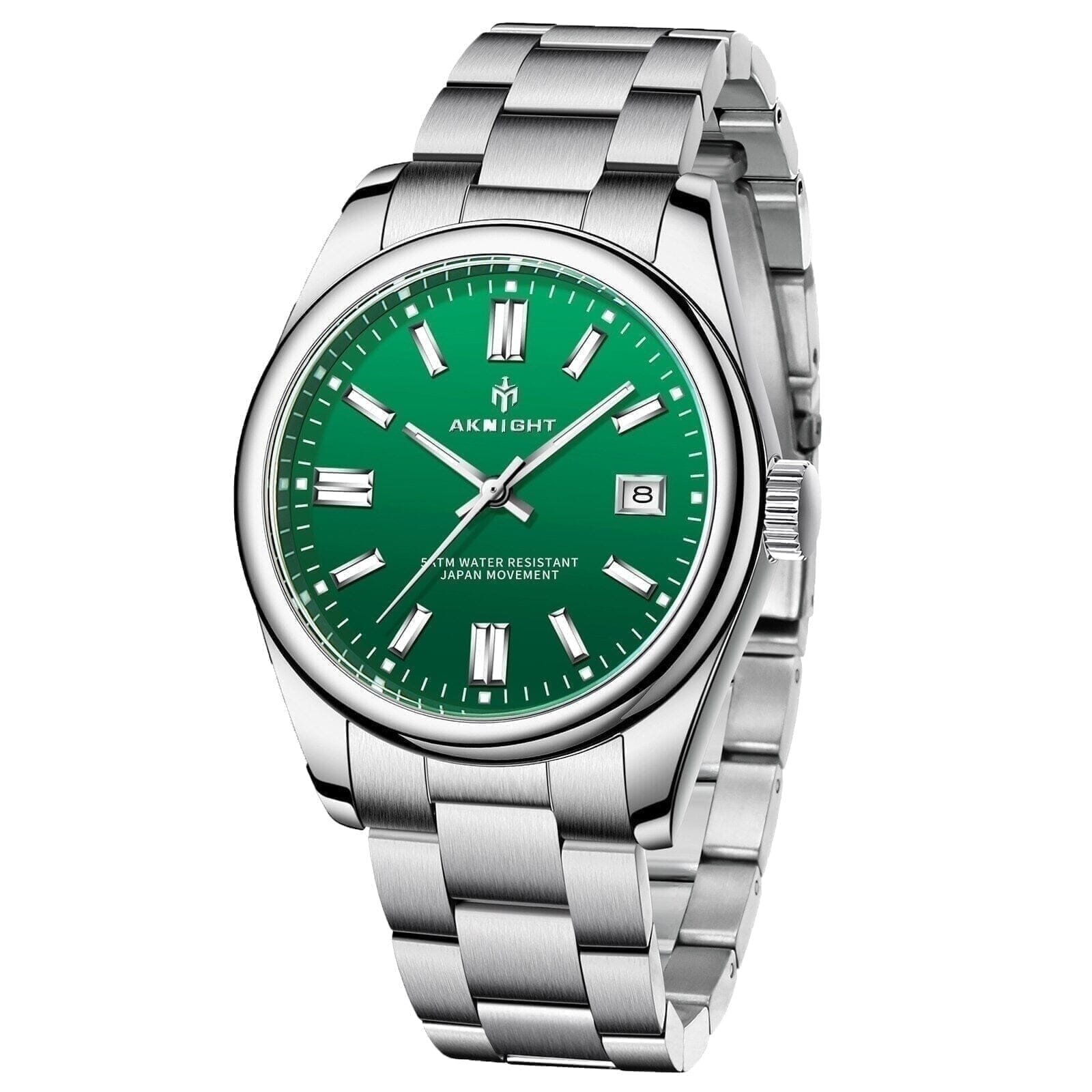 PD Aknight 2113 Herren Quarzuhr - 39mm Edelstahl Vahler Smaragd 