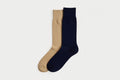 Polo Bear Anzugsocken 2er-Pack Vahler Marineblau/Kamel 