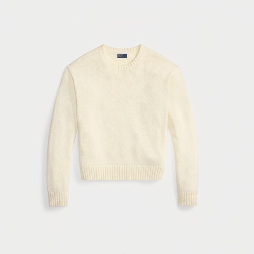 Polo Bear Baumwoll-Pullover Mit Rundhalsausschnitt Vahler Pergament Creme S 