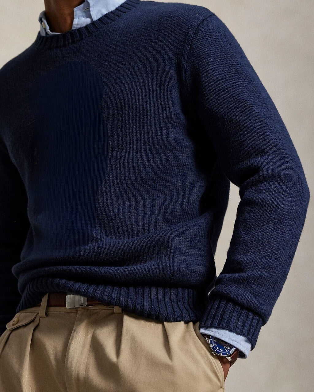 Polo Bear Baumwolle-Leinen Pullover Vahler 