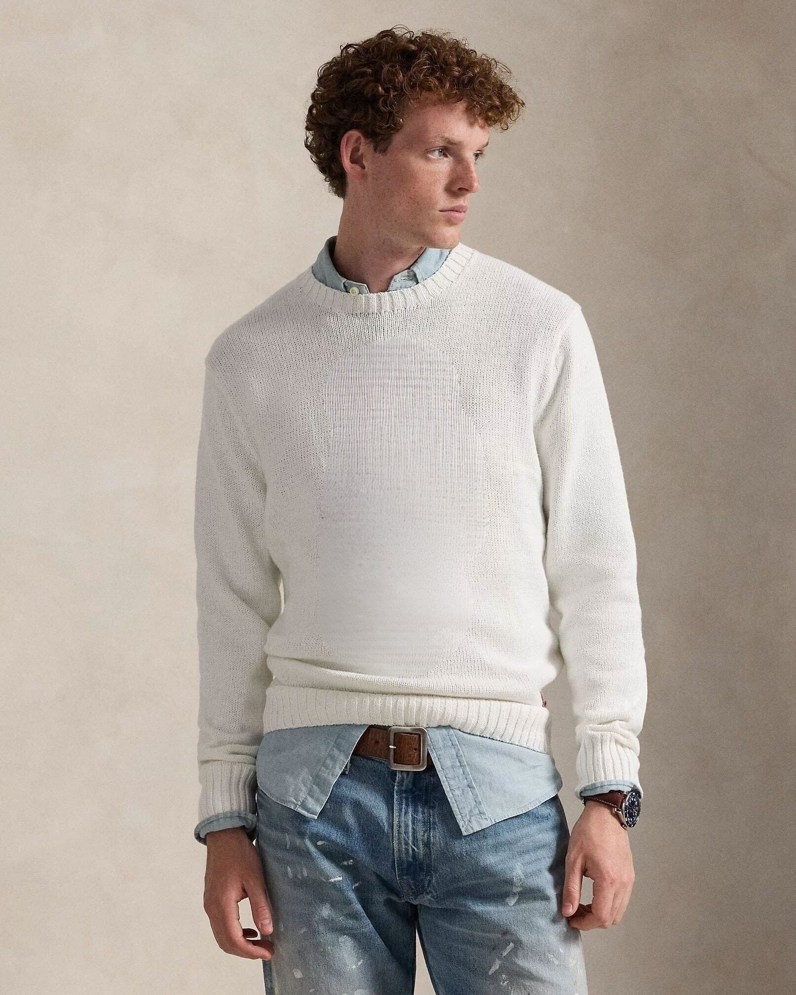 Polo Bear Baumwolle-Leinen Pullover Vahler 