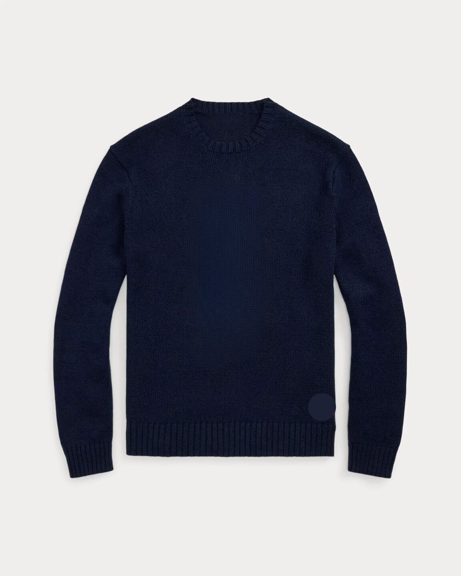 Polo Bear Baumwolle-Leinen Pullover Vahler Marineblau S 