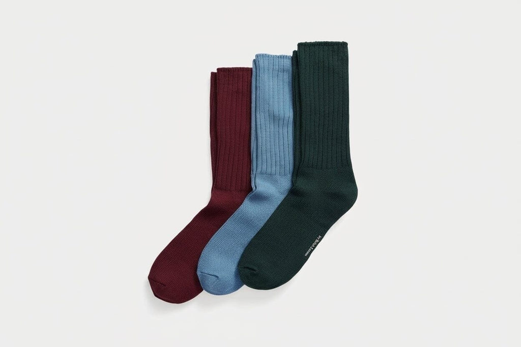 Polo Bear Crew Socken 3er-Geschenkset Vahler Blau/Grün/Weinrot 