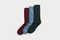 Polo Bear Crew Socken 3er-Geschenkset Vahler Blau/Grün/Weinrot 
