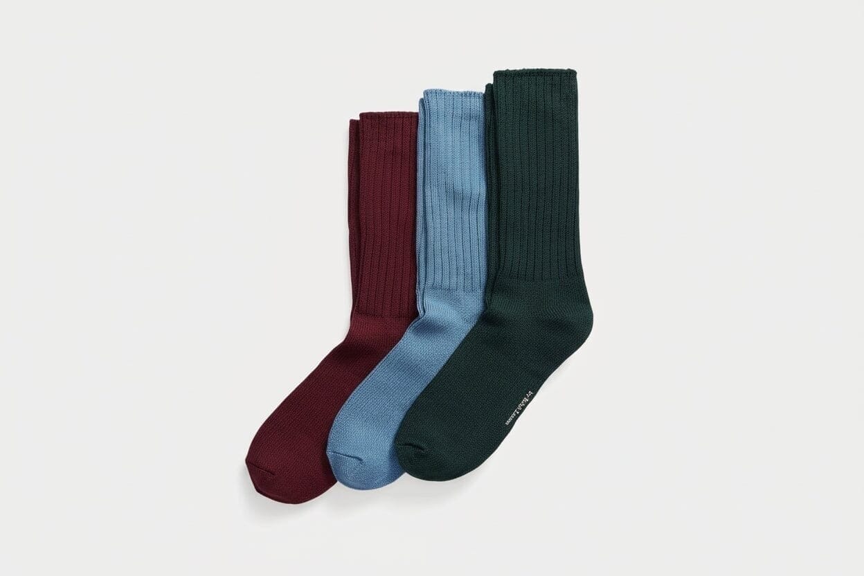 Polo Bear Crew Socken 3er-Geschenkset Vahler Blau/Grün/Weinrot 
