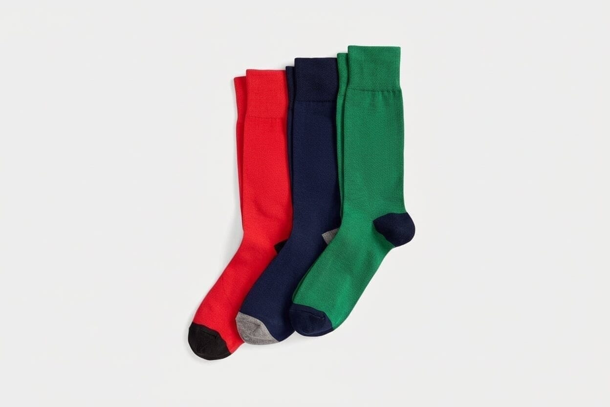 Polo Bear Hose 3 Socken Geschenkset Vahler Grün/Marineblau/Rot 