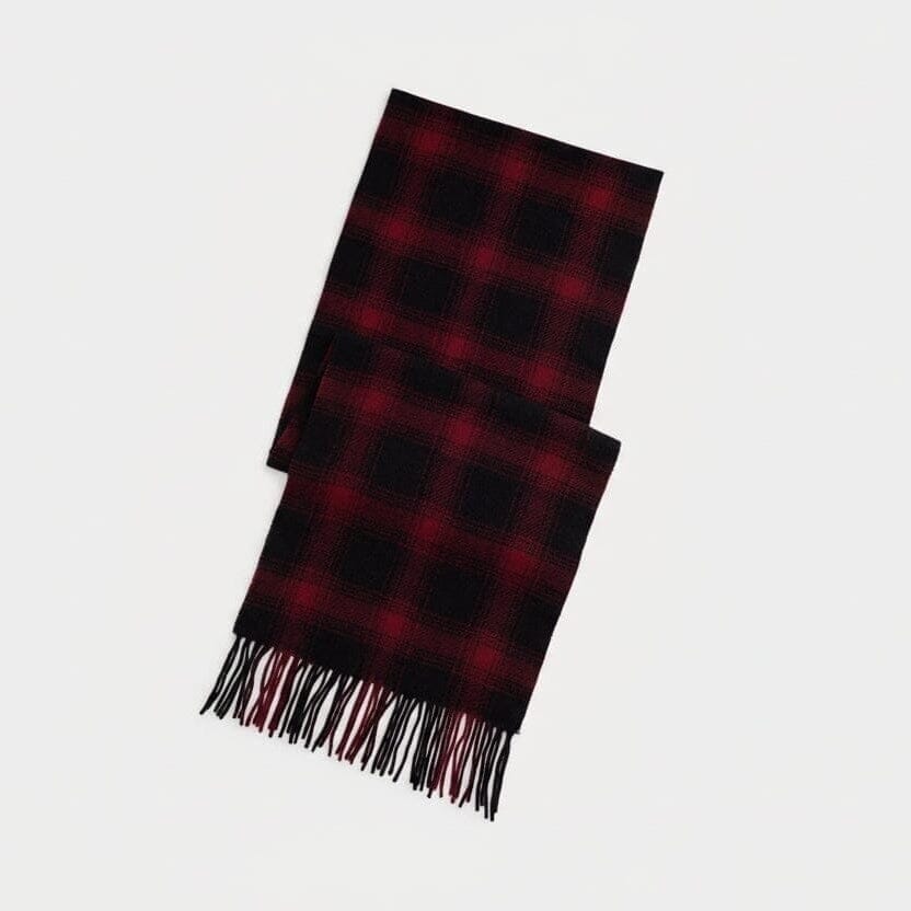 Polo Bear Wollschal Mit Karomuster Vahler Schwarz/Rot kariert 