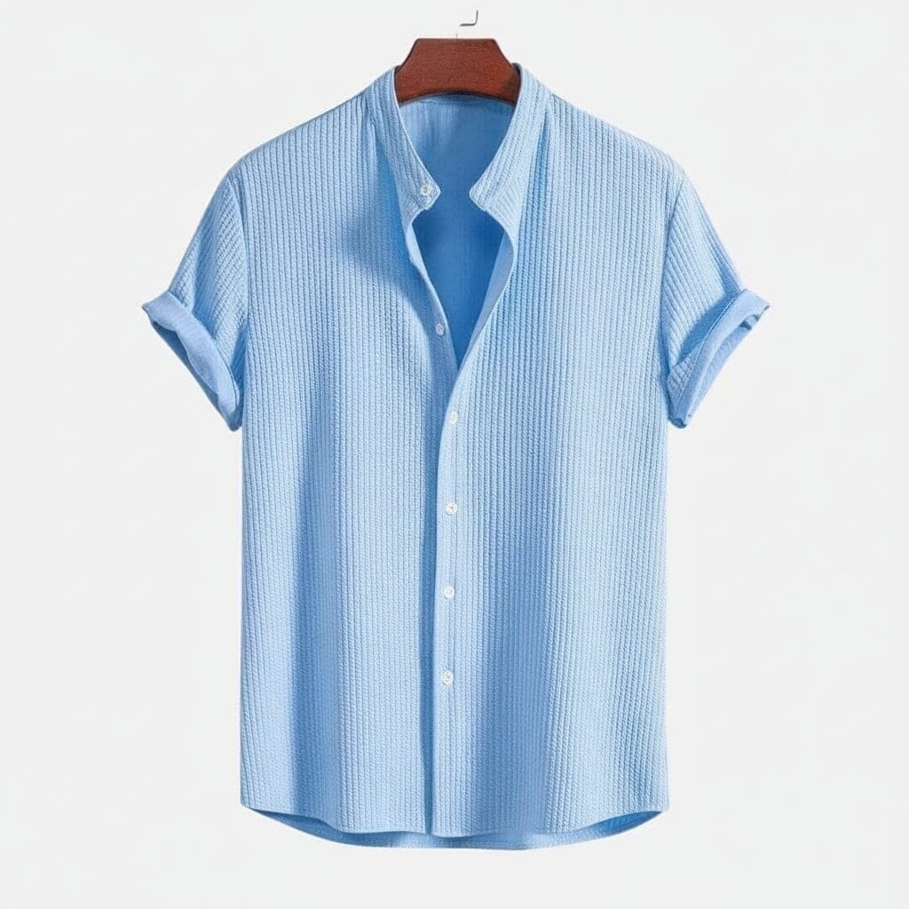 Polo Hampton Kragen Hemd Vahler Hellblau S 