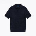 Polo-Pullover Aus Baumwolle Mit Zopfmuster Vahler Marineblau S 