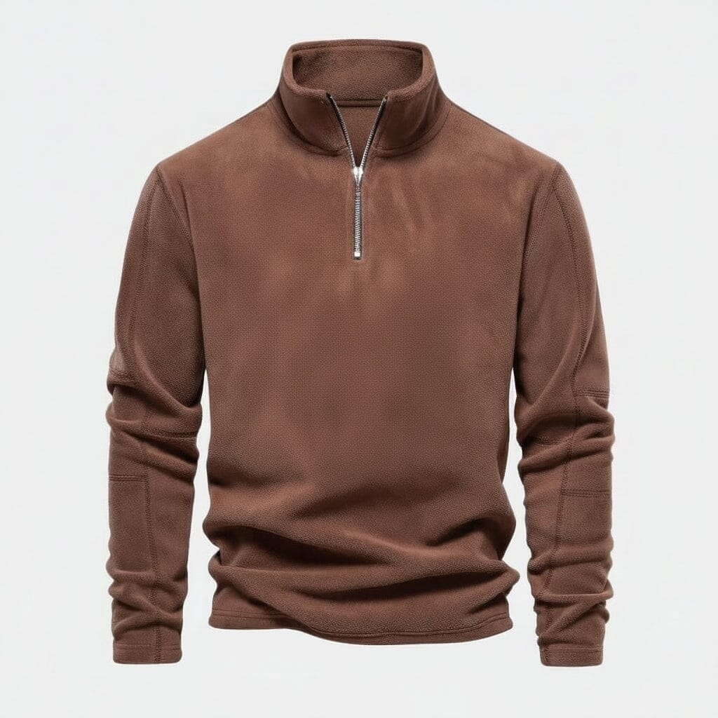 Prestige Zopfmuster Wollpullover Vahler Braun S 