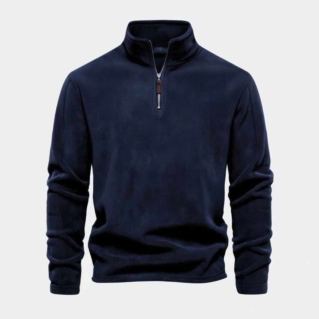 Prestige Zopfmuster Wollpullover Vahler Dunkelblau S 