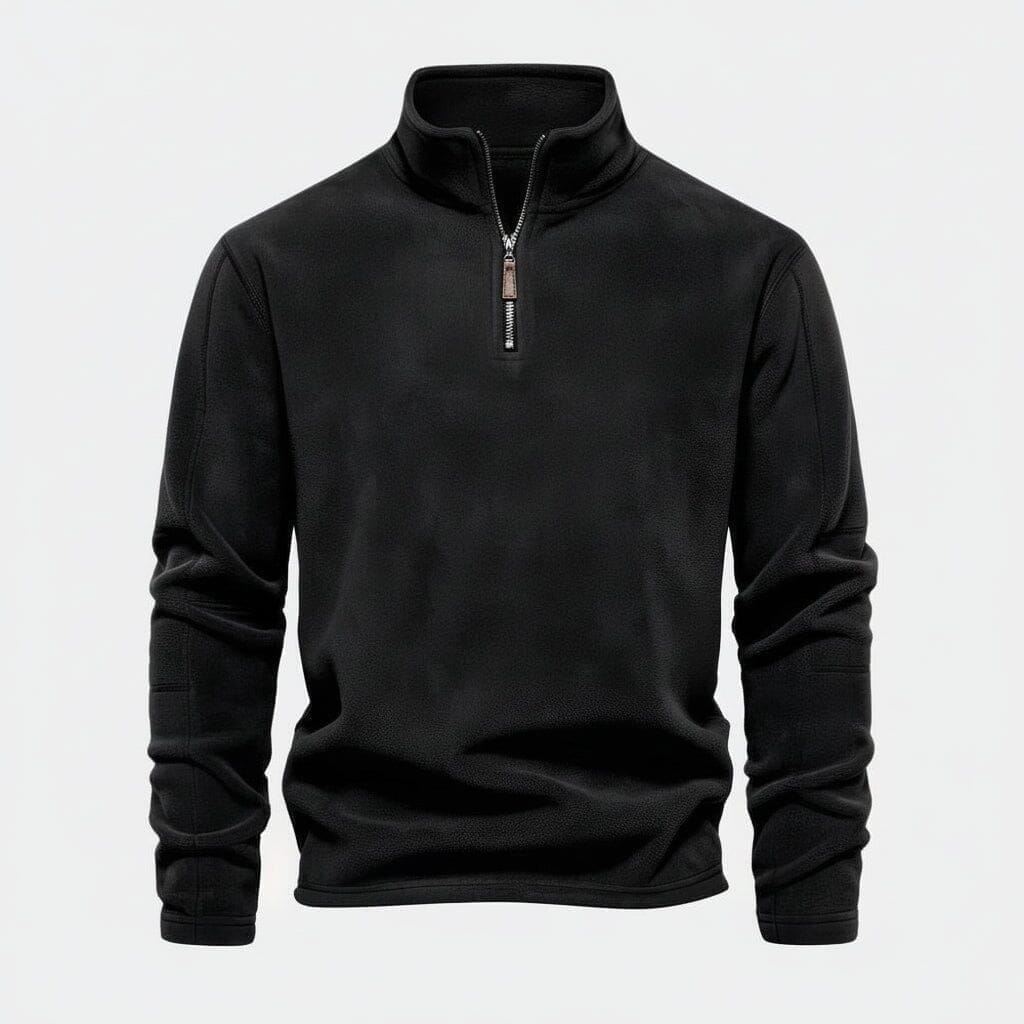 Prestige Zopfmuster Wollpullover Vahler Schwarz S 