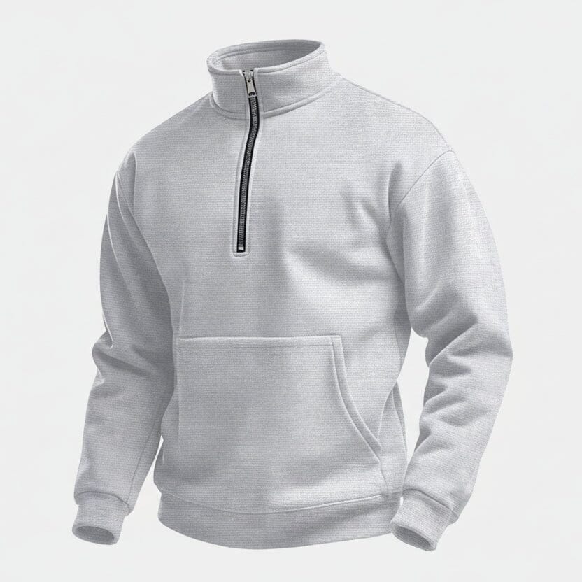 Pullover Mit Halbem Reißverschluss Vahler Dunkelgrau S 