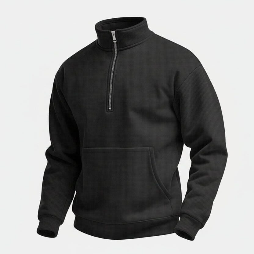 Pullover Mit Halbem Reißverschluss Vahler Schwarz S 