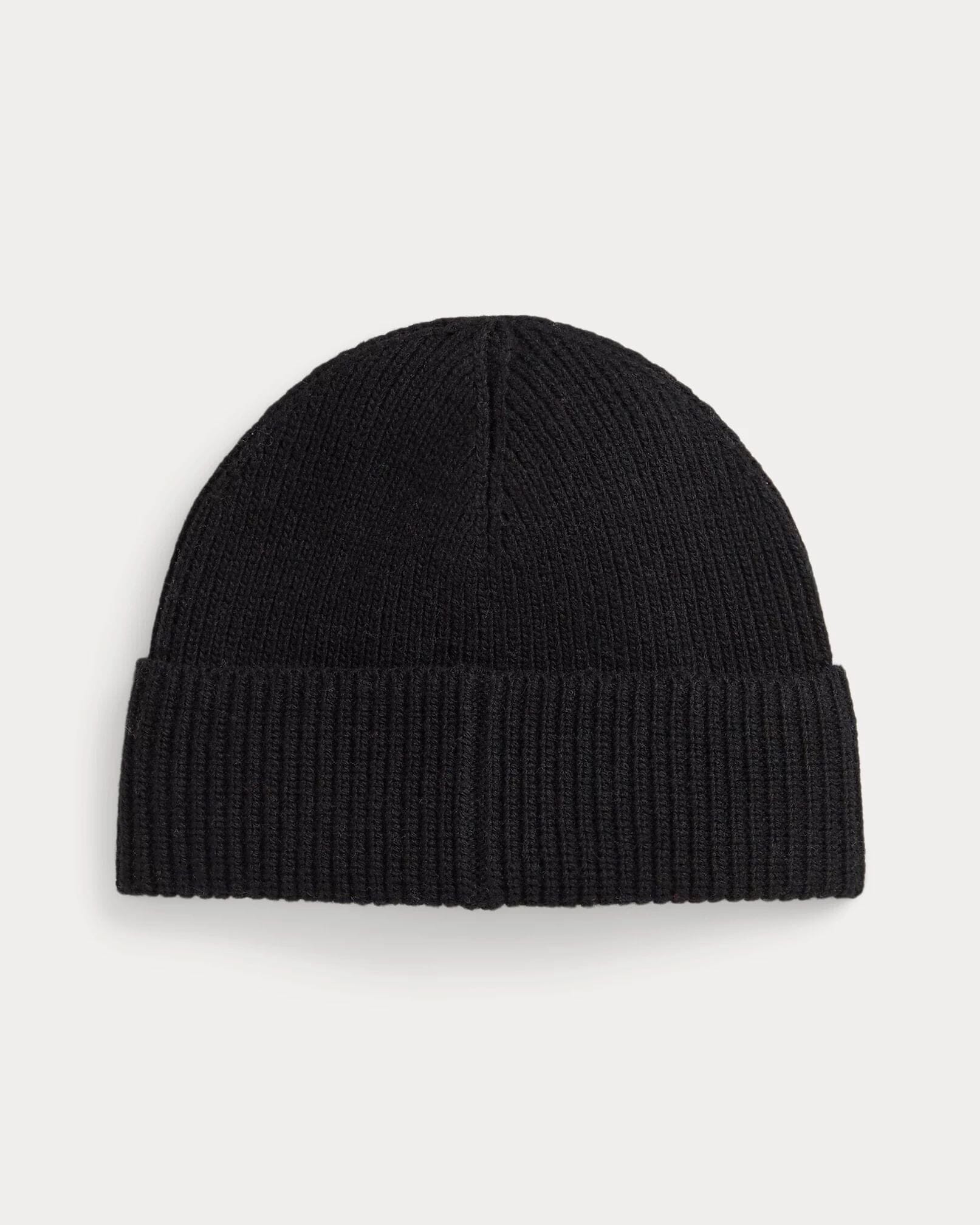 Rippstrickmütze Mit Polo Bear Vahler Schwarz 