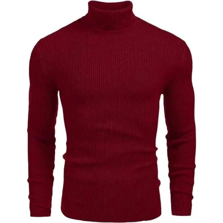 Rollkragen Pullover Classic Knit Vahler Rot S 