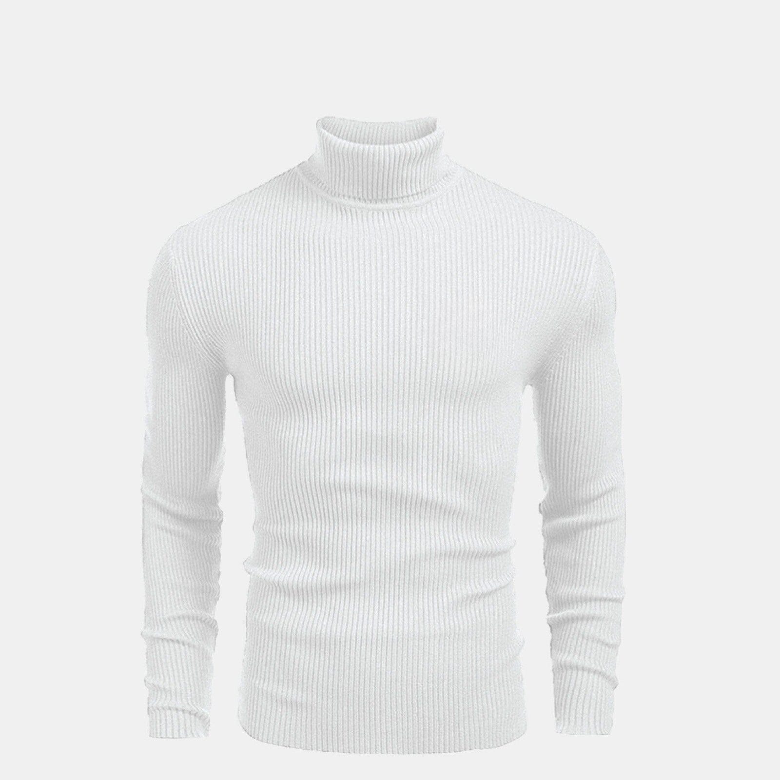 Rollkragen-Pullover Mit Zopfmuster Aus Wolle Vahler Weiß S 