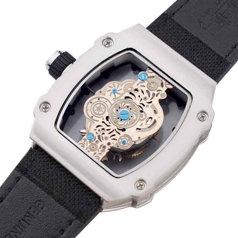Skeleton Mech Herren-Armbanduhr Mit Skelett-Zifferblatt Vahler 