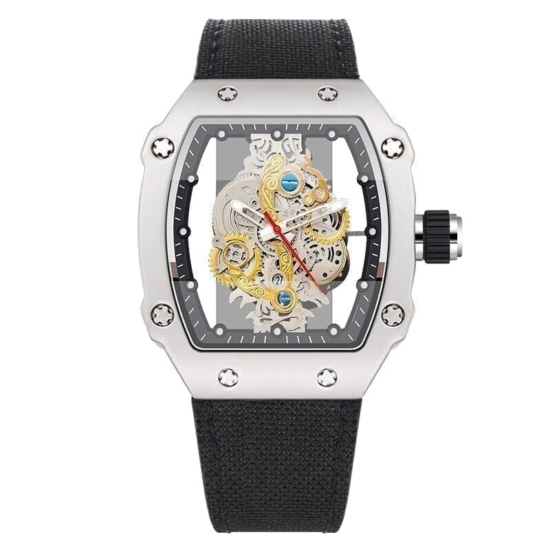 Skeleton Mech Herren-Armbanduhr Mit Skelett-Zifferblatt Vahler Standard-Titel 