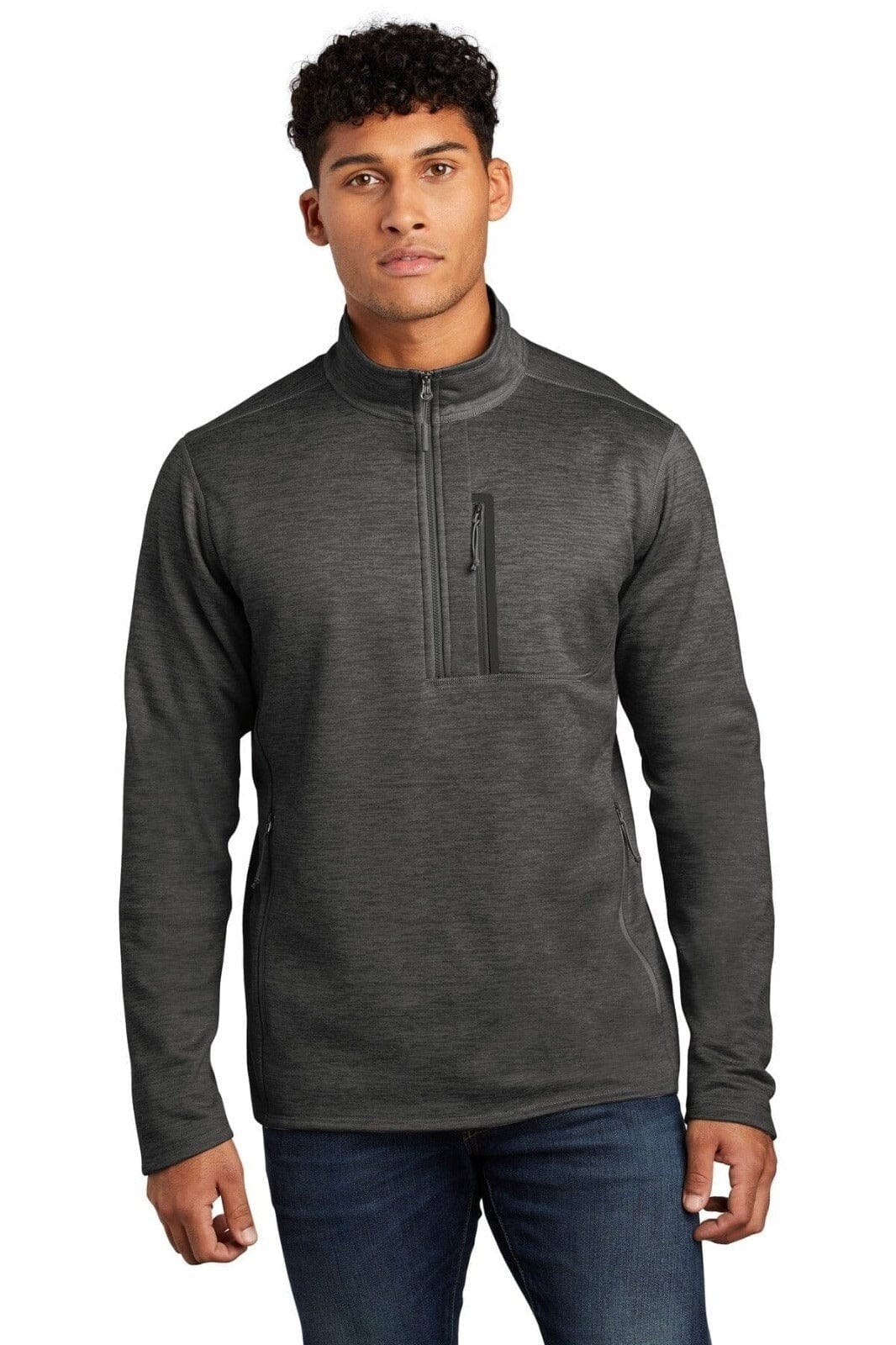 Skyline 1/2-Zip Fleecejacke Vahler Dunkelgrau Meliert S 