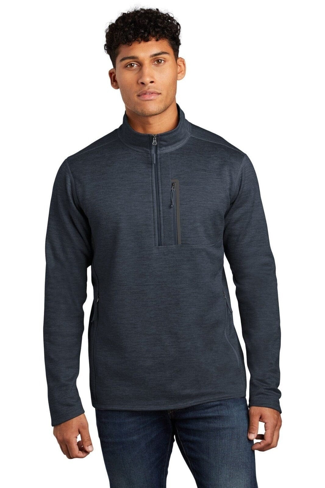Skyline 1/2-Zip Fleecejacke Vahler Urban Navy Meliert S 