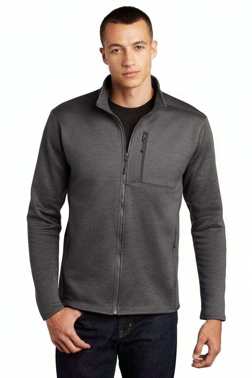 Skyline Fleece-Jacke Mit Reißverschluss Vahler Dunkelgrau Meliert S 