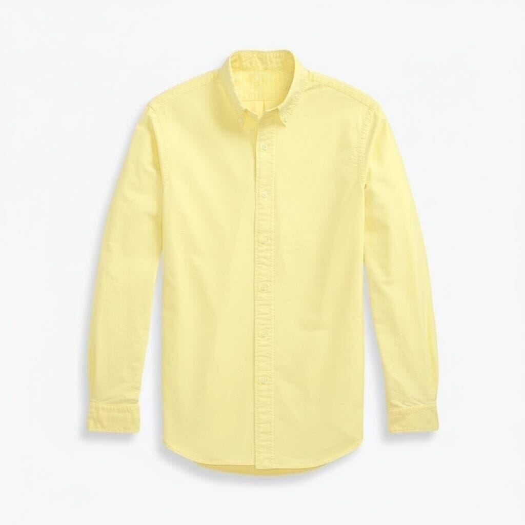 Slim Fit Oxford Hemd - Garment-Dyed Vahler Gelb S 