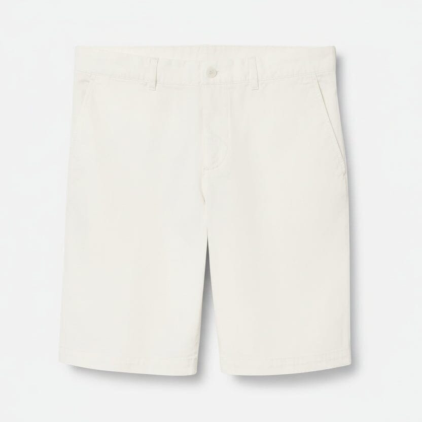 Slim Fit Stretch Baumwoll-Chino Shorts Vahler Weiß S 