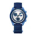Speedmaster Moonswatch "mission to the Blue Moonphase" Herrenchronograph Vahler 