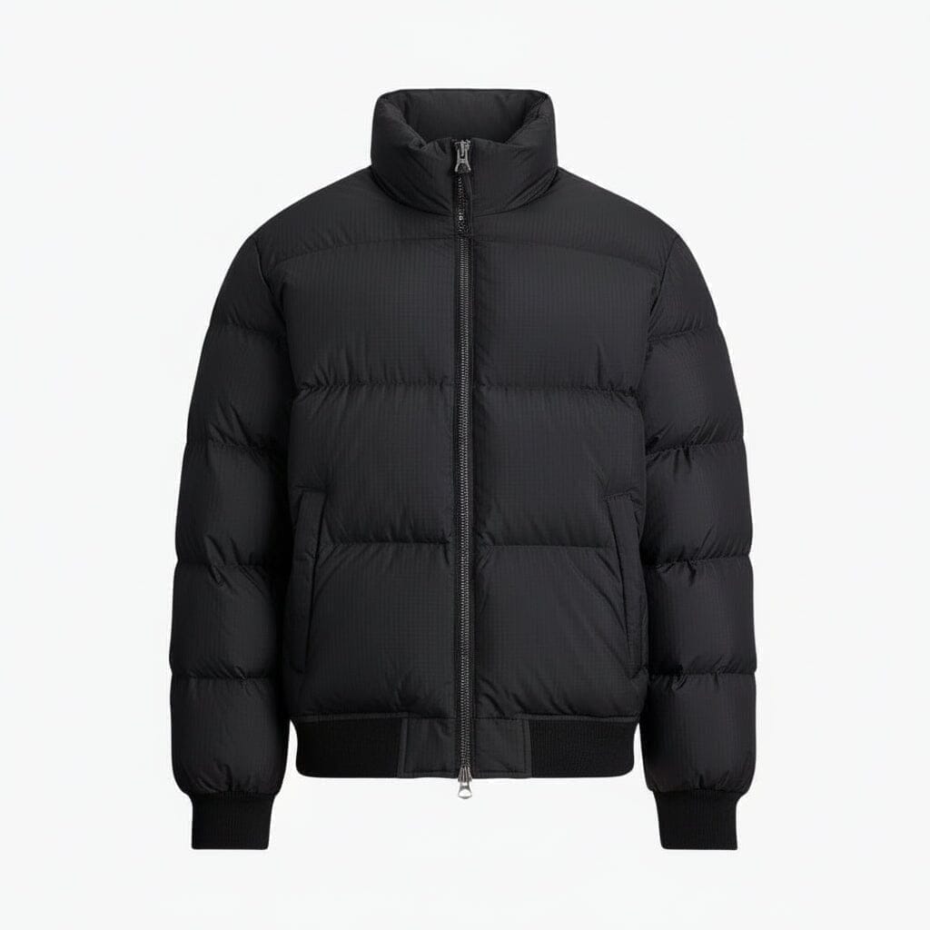 Strukturierte Ripstop Daunenjacke Vahler Polo Schwarz S 