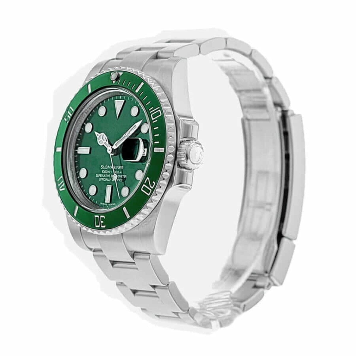 Submariner Date 116610LV "hulk" Herrenarmbanduhr Vahler 