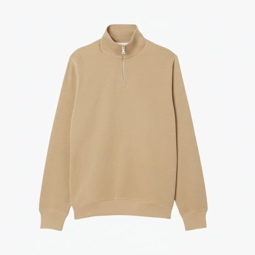 Sweatshirt Mit Reißverschluss Und Hohem Kragen Vahler Beige S 