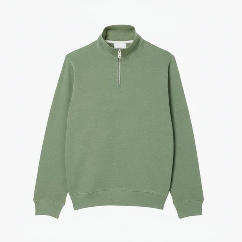 Sweatshirt Mit Reißverschluss Und Hohem Kragen Vahler Grün S 