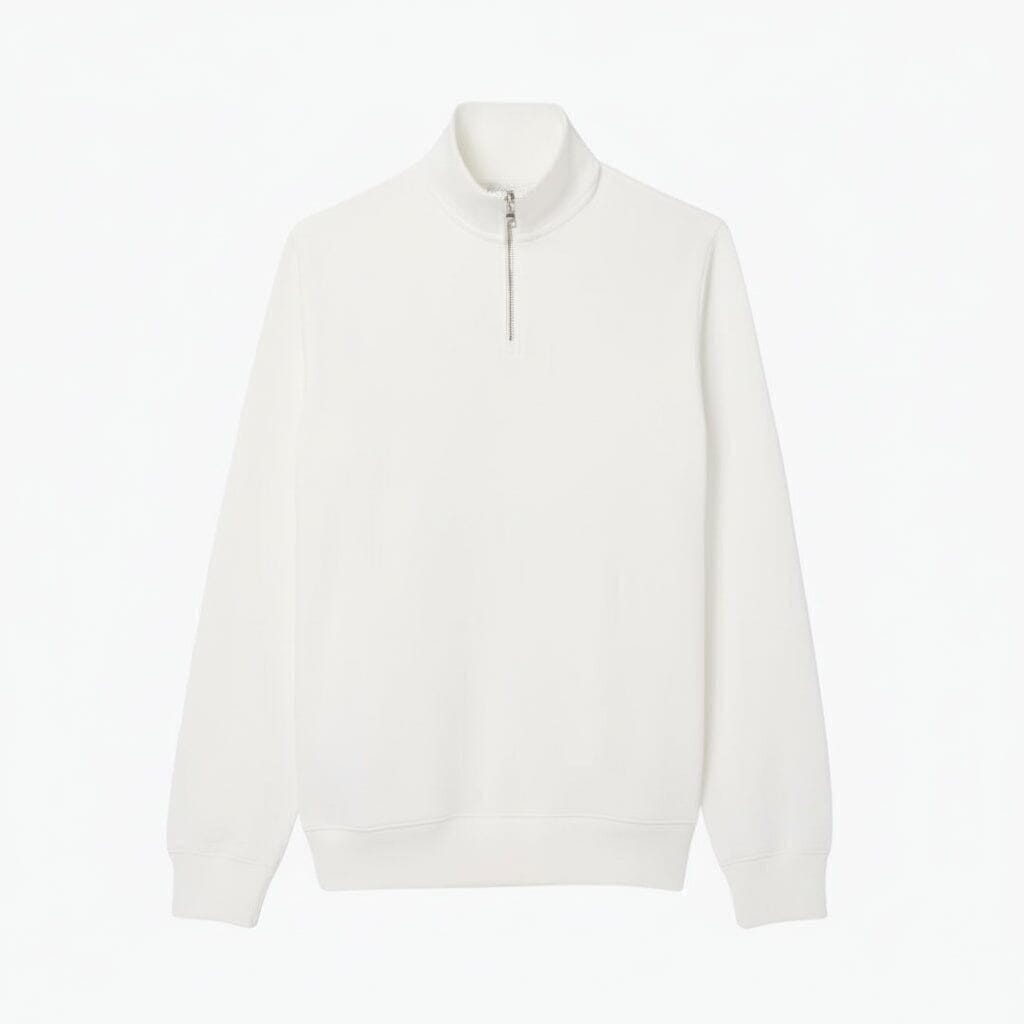 Sweatshirt Mit Reißverschluss Und Hohem Kragen Vahler Weiß S 