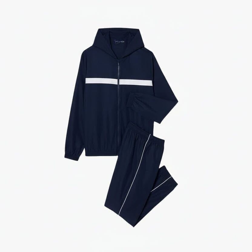 Tennis Trainingsanzug Mit Logo-Streifen Vahler Blau S 