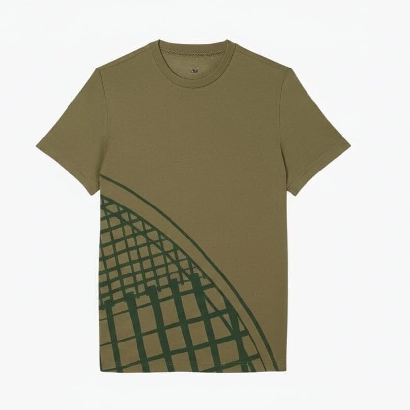 Ultra Dry Tennis T-SHIRT Mit Print Vahler Khakigrün S 