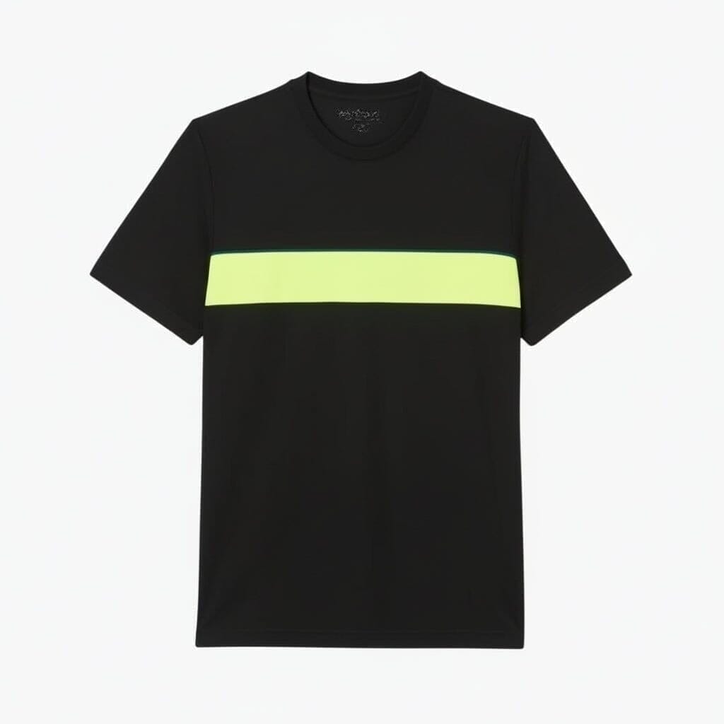 Ultra Dry Tennis T-SHIRT Mit Print Vahler Schwarz / Neongelb S 