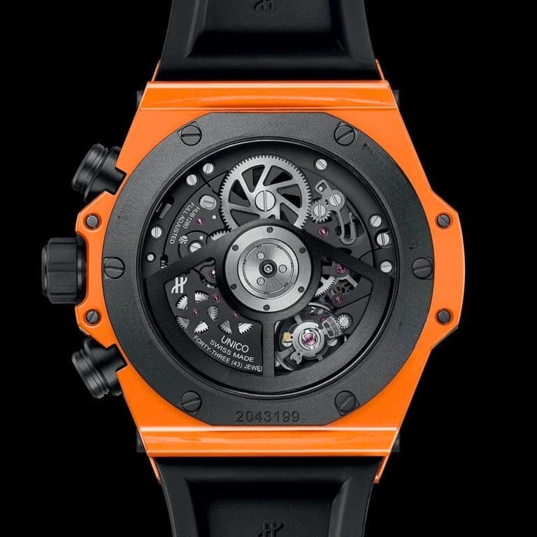 Unico Orange Keramik 42mm Herrenuhr Vahler 