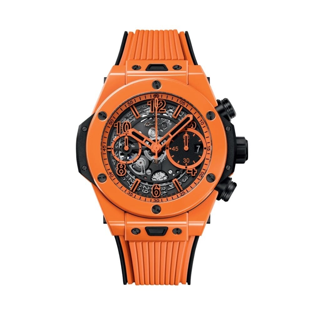 Unico Orange Keramik 42mm Herrenuhr Vahler 