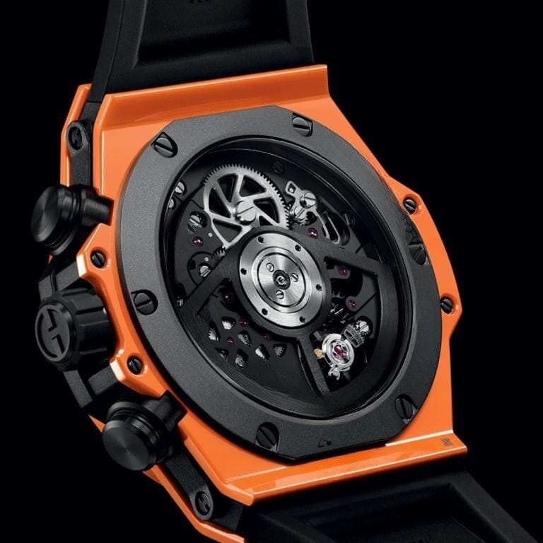 Unico Orange Keramik 42mm Herrenuhr Vahler 