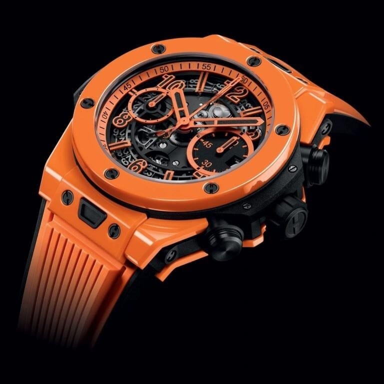 Unico Orange Keramik 42mm Herrenuhr Vahler 