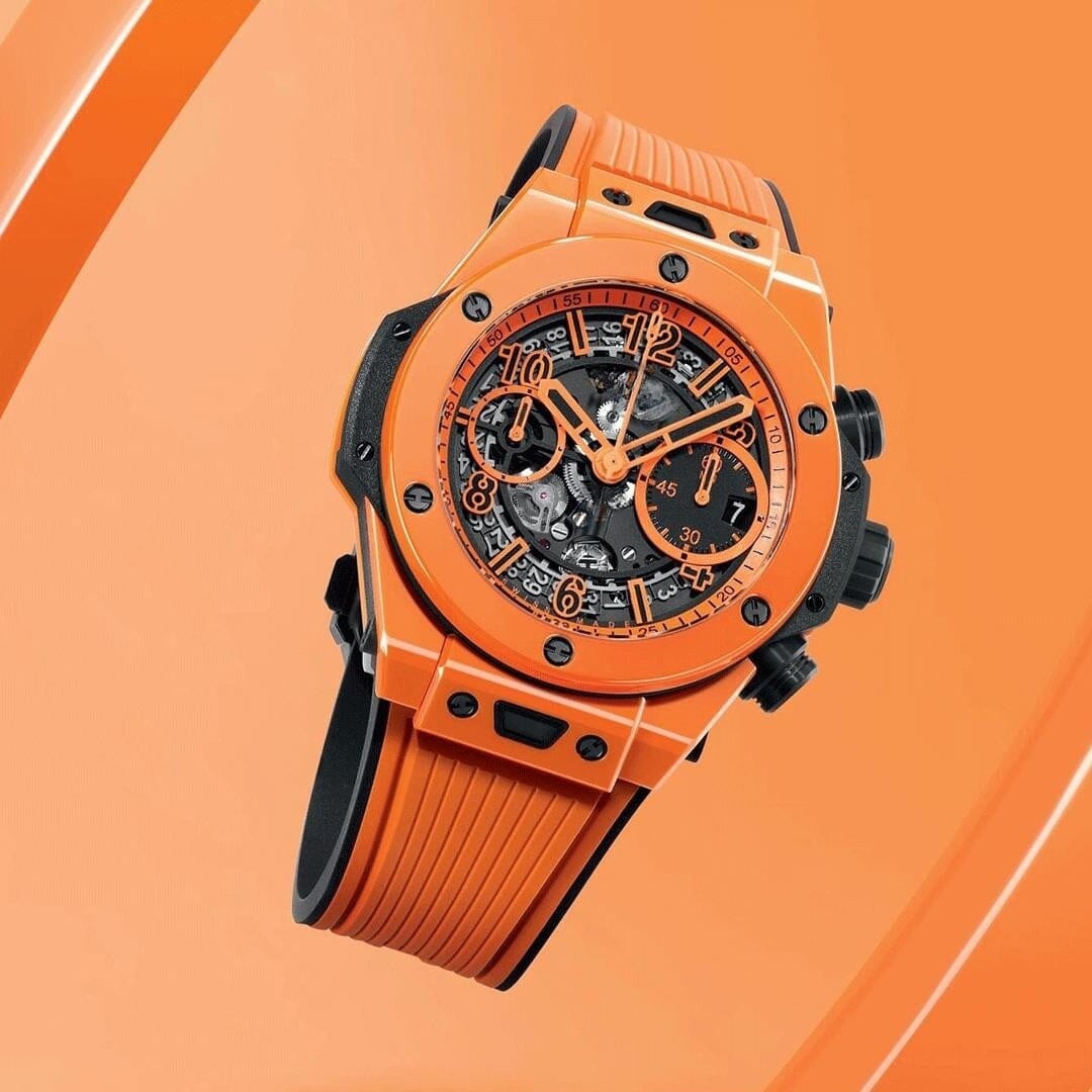 Unico Orange Keramik 42mm Herrenuhr Vahler 