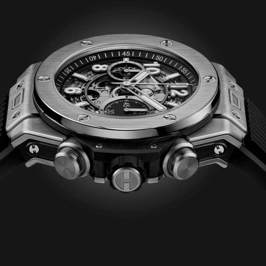 Unico Silber Schwarz 44mm Herrenchronograph Vahler 