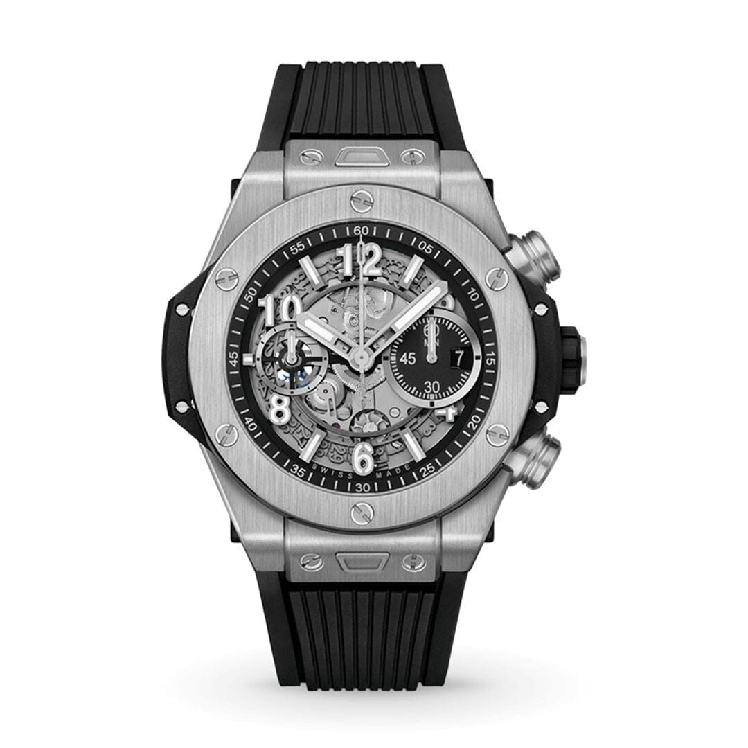 Unico Silber Schwarz 44mm Herrenchronograph Vahler 