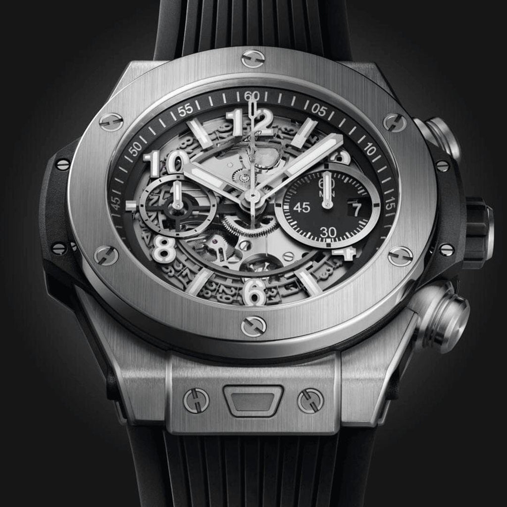 Unico Silber Schwarz 44mm Herrenchronograph Vahler 