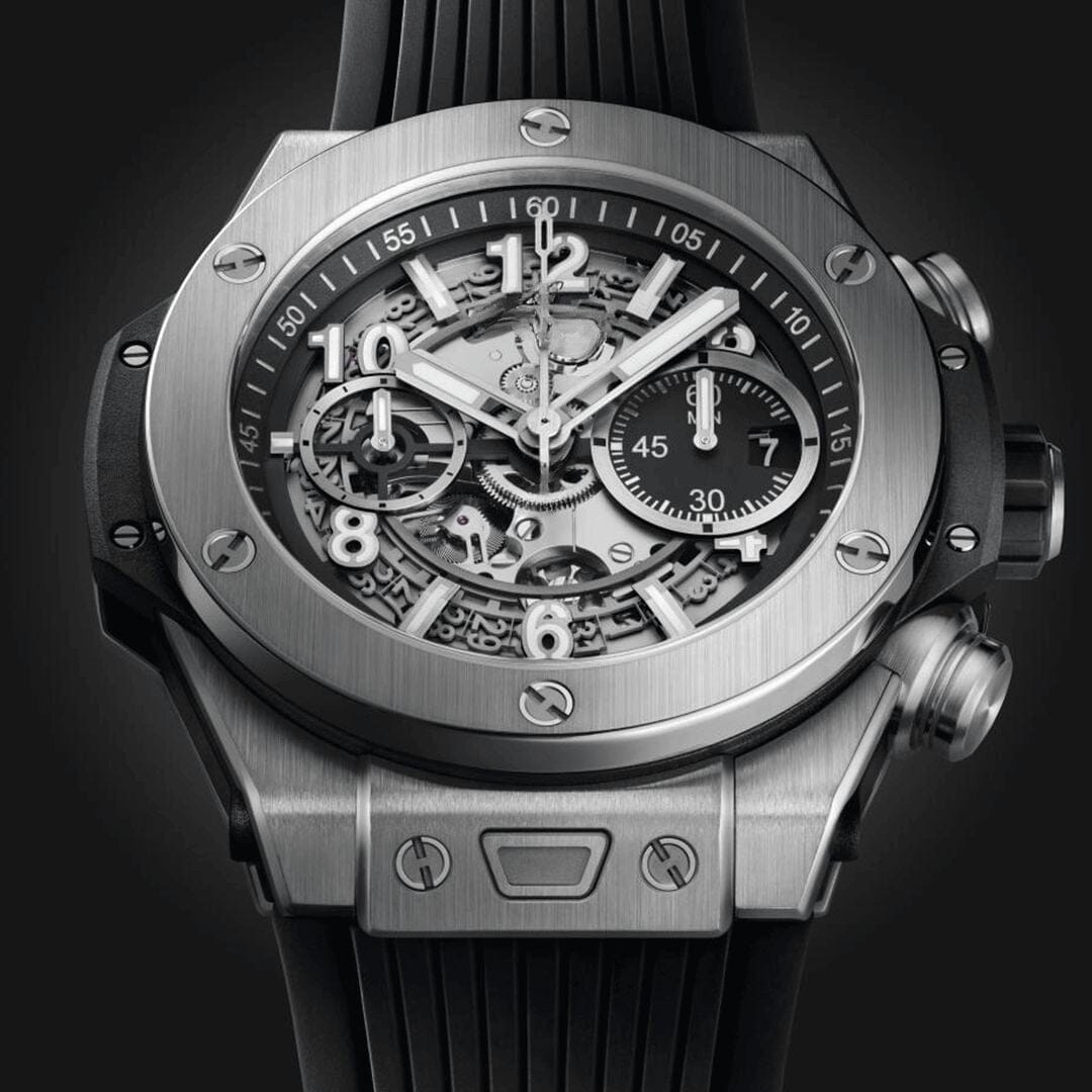 Unico Silber Schwarz 44mm Herrenchronograph Vahler 