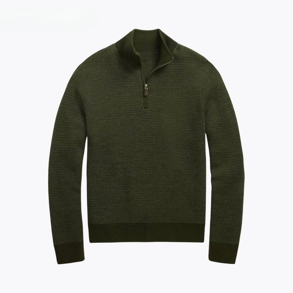 Waschbarer Woll-Pullover Mit Viertel-Reißverschluss RL Washable Wool Quarter-Zip Sweater Vahler 