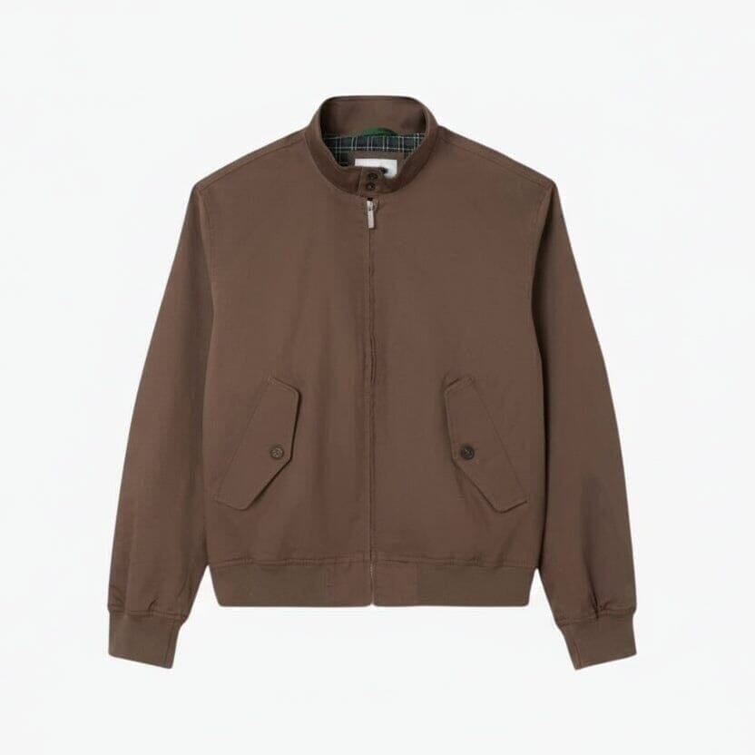 Wasserabweisende Twill Harrington Jacke Vahler Braun S 