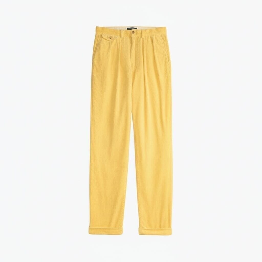 Whitman Relaxed Fit Cordhose Vahler Gelb 28 