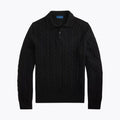 Wolle-Kaschmir Zopfstrick-Pullover Vahler Schwarz S 